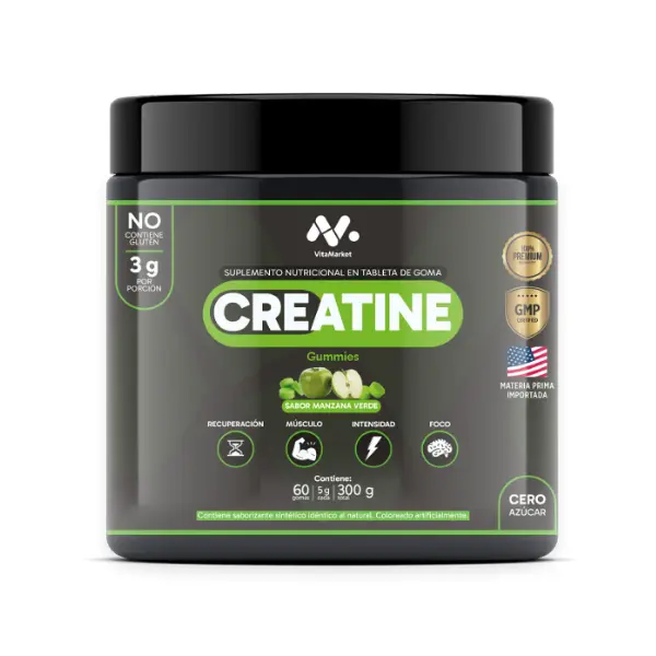 CREATINE GUMMIES SABOR MANZANA VERDE